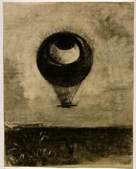 Odilon Redon, Eye-Balloon, 1898, public domain