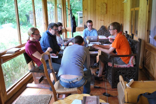 Justinas Žalys, Vytautas Ališauskas, Agata Borovska, Paulius Garbačiauskas, Tomas Nemunas Mickevičius, Andrius Šimašius ir Viktoras Bachmetjevas verčia Epikūrą